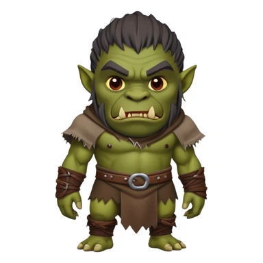 dnd orc wearing cloth sticker