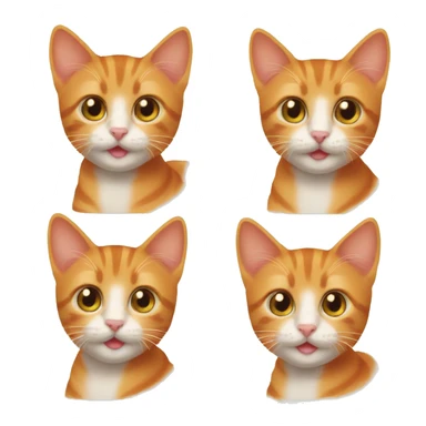 Orange tabby kitten sticker