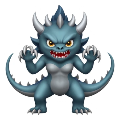 dark angry siren monster, full body sticker