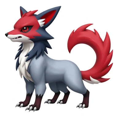 Zoroark-Zorua-Zangoose-Obstagoon-Absol-hybrid-fusion, full body sticker