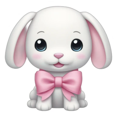 cinnamoroll with pink bow sticker