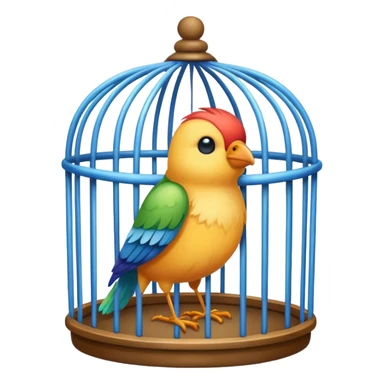 bird in cage sticker