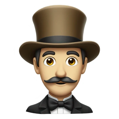Arsène Lupin tophat moustache sticker