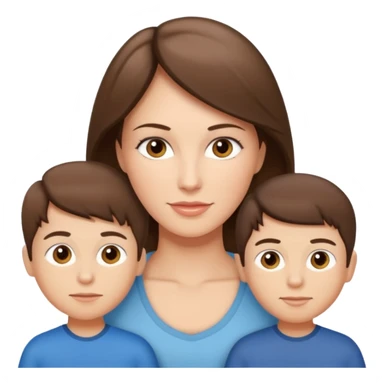 Light brunette beautiful fit mom with 3 sons sticker