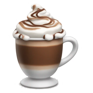 Hot chocolate with whip cream  sticker