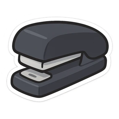 simple black stapler sticker