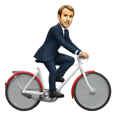 Macron sur un vélo  sticker