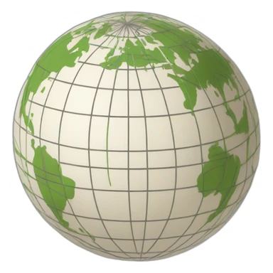 Globe with Meridians sticker