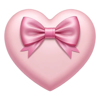 Light Pink heart with pink bow  sticker