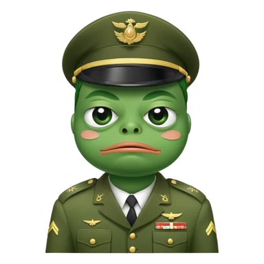 crying pepe soldier sticker