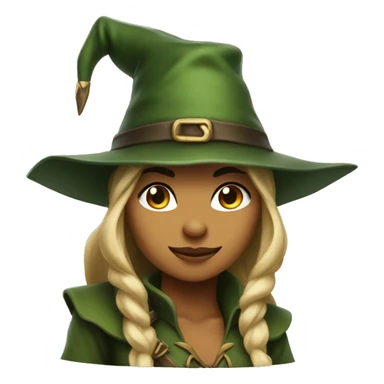 Fierce elf ranger wearing fedora woman sticker