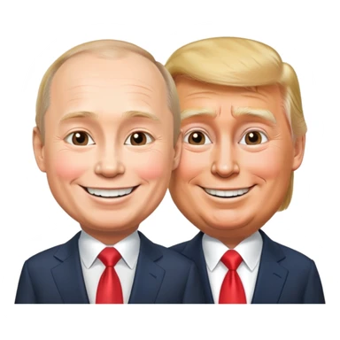 Trump and Putin sticker