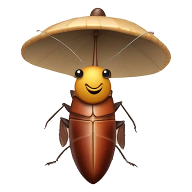 A cockroach with a sombreo holding a maraca ￼ sticker