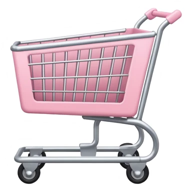make shopping cart with soft pink tones. sticker