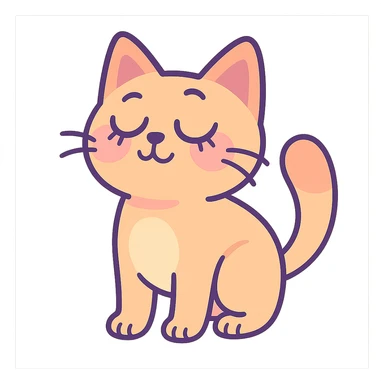 cute dreamy cat sticker