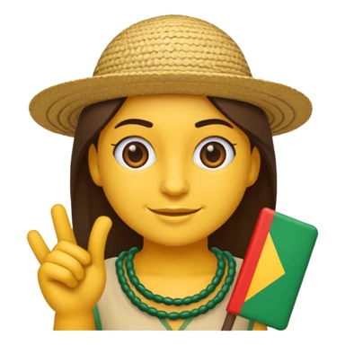 emoji com elementos da cultura do Pará, Brasil, sem texto sticker