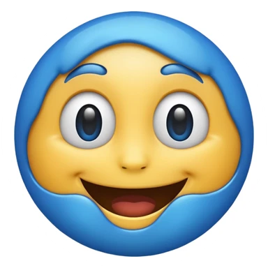 Blue emoji meme sticker
