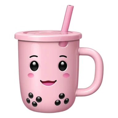 Pink mug with bubble tea, Without a face, Just a pink bubble tea mug (WITHOUT A FACE!!!!!!) sticker