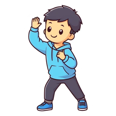 un chico haciendo el dab  sticker