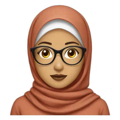 Morroco hijab with glasses sticker