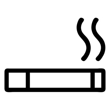 minimalistic cigarette icon monochrome easily readable small sizes no text sticker