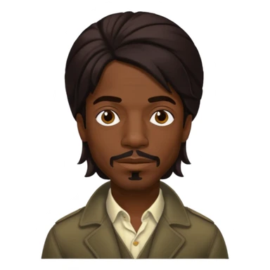 Andre 3000 with long dark brown hair sticker