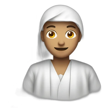 Homme en Qamis avec un panneau en forme de cœur sticker