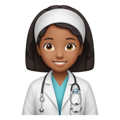 black girl child doctor sticker