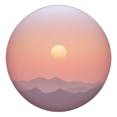 Moon rise sticker
