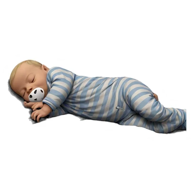sleeping baby boy in pajamas sticker