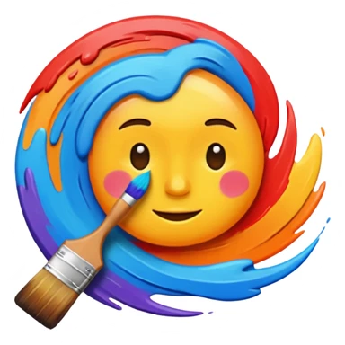 a Painting mid-way in making  sticker