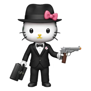 Gangster hello kitty sticker