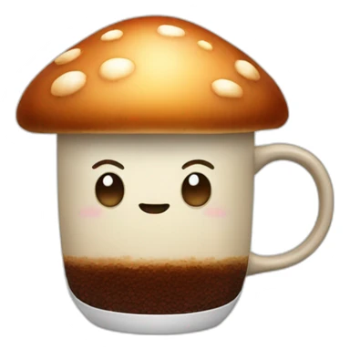 mushroom coffee sticker