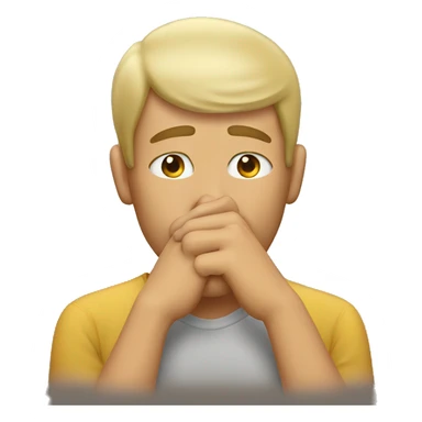 Man rubbing his nose sticker