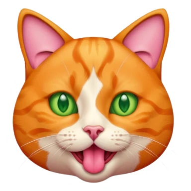 um gato laranja curioso mostrando a lingua sticker