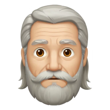long haired bearded old man sticker