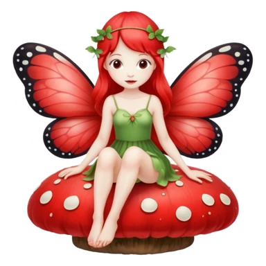 Fairy sitting on mushroom sticker