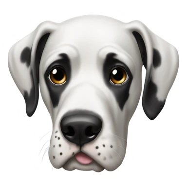Black and white Great Dane  sticker