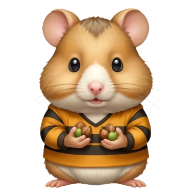 hamster holding nutz with shirt sticker