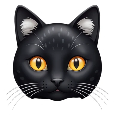 Black cat with white dots  sticker