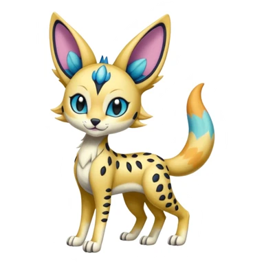 Meloetta-Sergal-Serval-Cresselia-Palkia-Stitch-Fakémon-creature-hybrid sticker