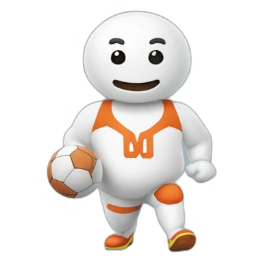 Un bonhomme an habit de sport qui fait un saltot sticker