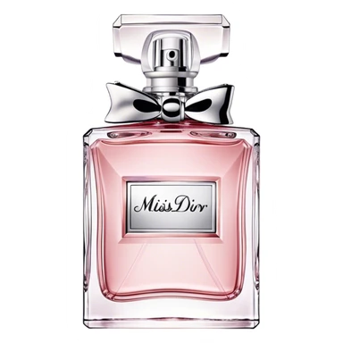 Dior miss dior eau de parfum, low bottle, light pink sticker