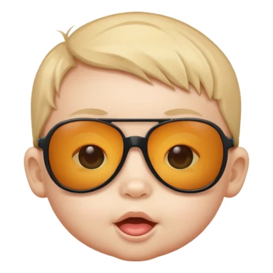 Baby wearing subglasses  sticker