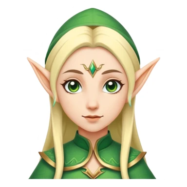 female elf with pointed ears sticker