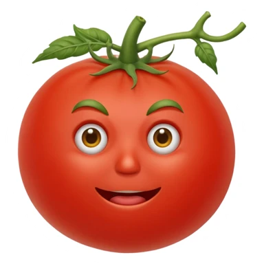 Eine Tomate mit Gesicht welche Arme hat und Beine in Strich form hat  sticker