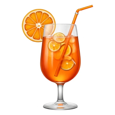 Aperol spritz with orange garnish sticker