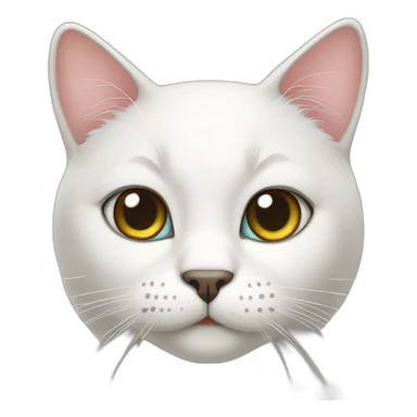 whit cat sticker