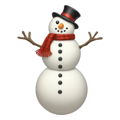 full body christmas snowman sticker