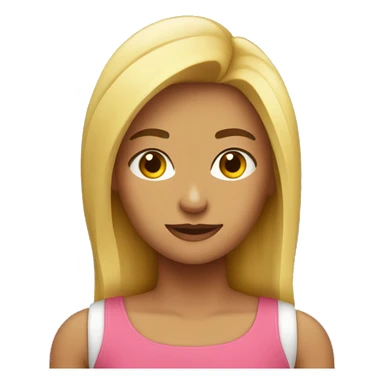 chica rubia brazos estirados sticker